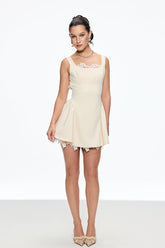 Caligula Kolsuz Mini Kayısı Elbisesi